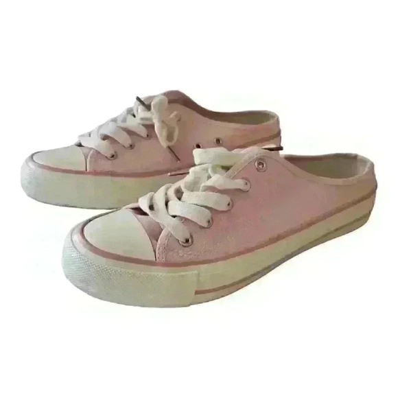 Mishansha Women's Canvas Pink Casual Low Walking Sneaker Size 7 - Picture 4 of 8